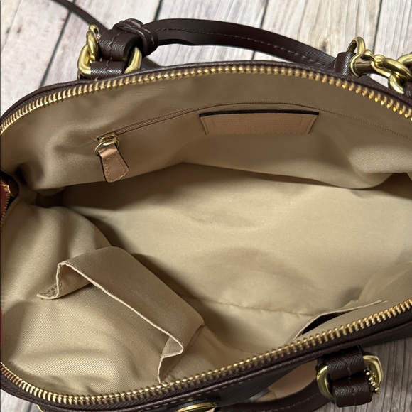 Authentic Coach Peyton Leather Cora Domed Satchel - Picture 9 of 13